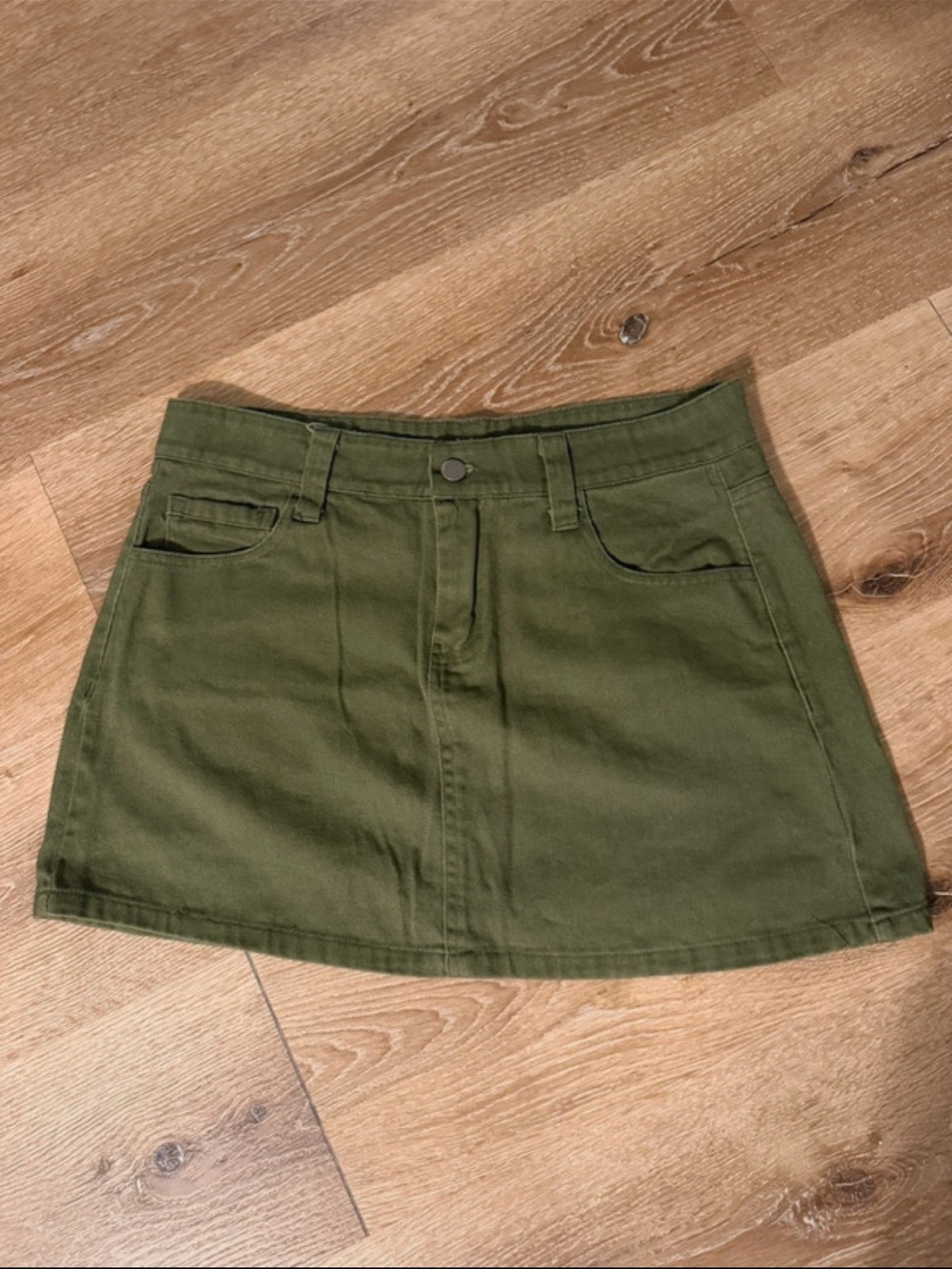 Altar'd State Olive Utility Mini Skirt
